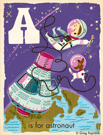 A is for Astronaut - 1960s retrofuture