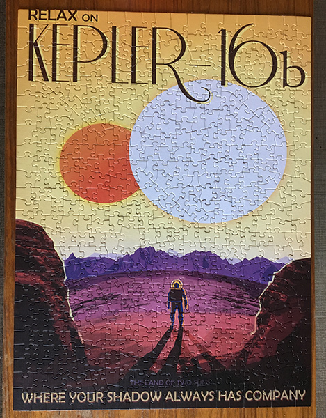 Kepler 16-B Nasa JPL Vintage Travel Poster Puzzle