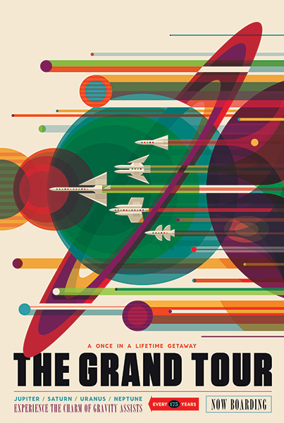 The Grand Tour Space Travel Poster - NASA JPL