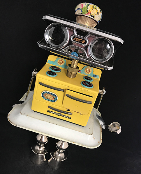 Betty Crockbot Retro Robot Sculpture