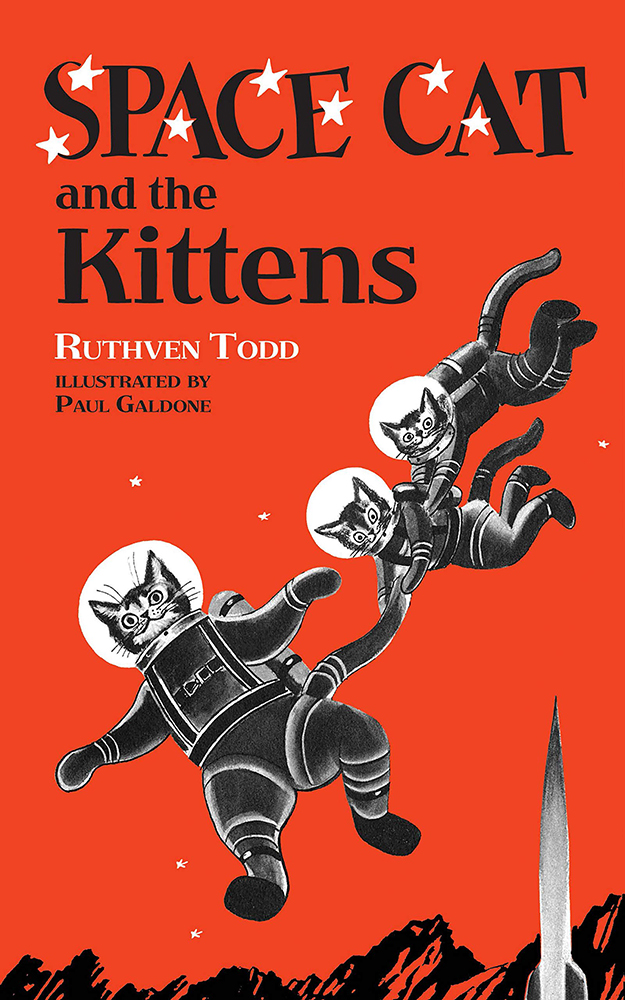 Space Cat and the Kittens Vintage Science Fiction Book Cover